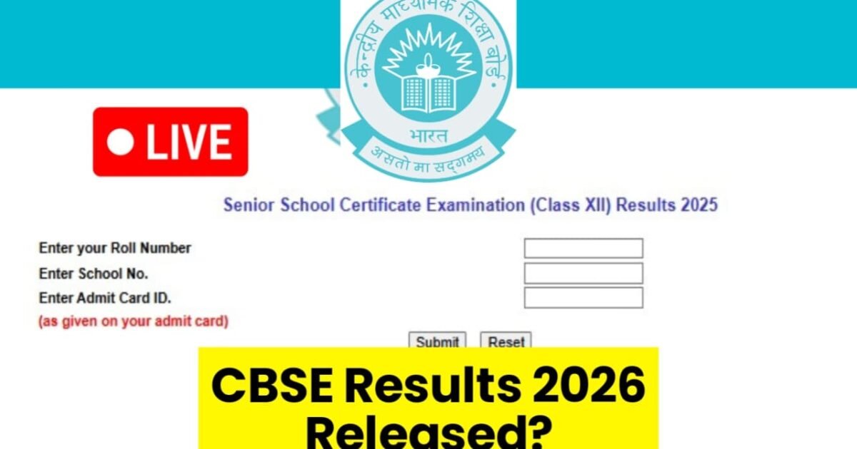 CBSE 10th/12th Result 2026 LIVE