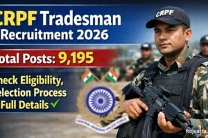 CRPF Tradesman Recruitment 2026 Total post 9195