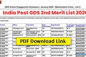 India Post GDS 2nd Merit List 2026