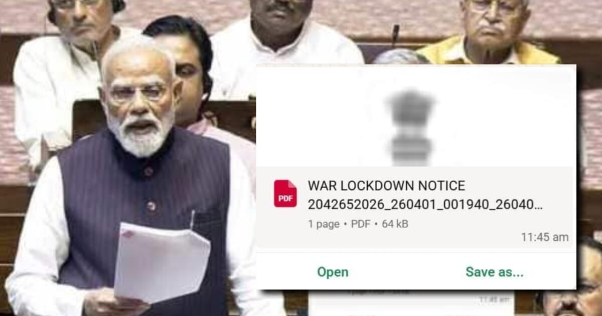 War Lockdown Notice India Viral